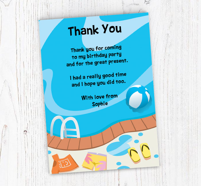 poolside thank you cards