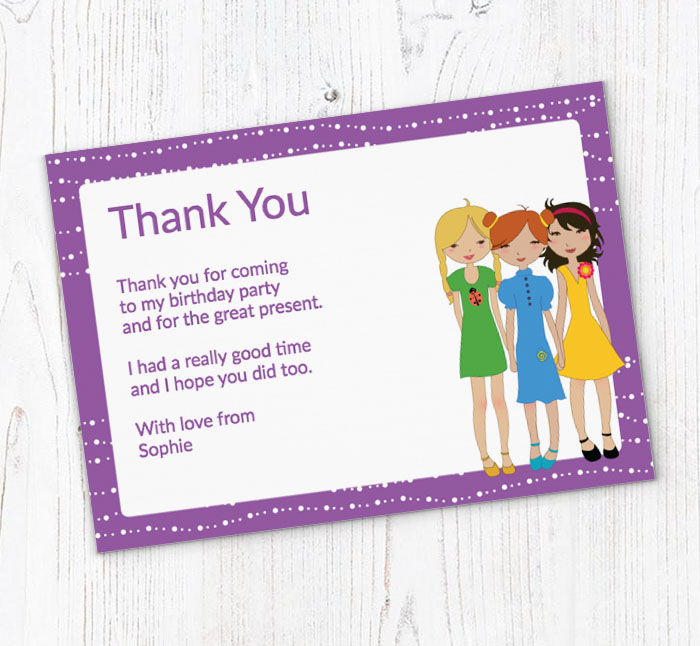 best friends thank you cards