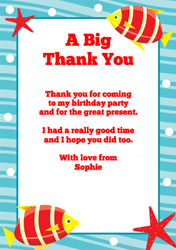 tropical fish thank you cards