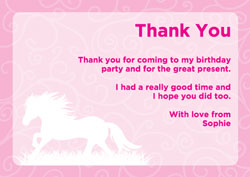 white horse thank you cards