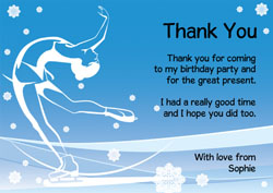 figure skater thank you cards