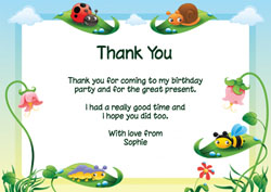 insects thank you cards