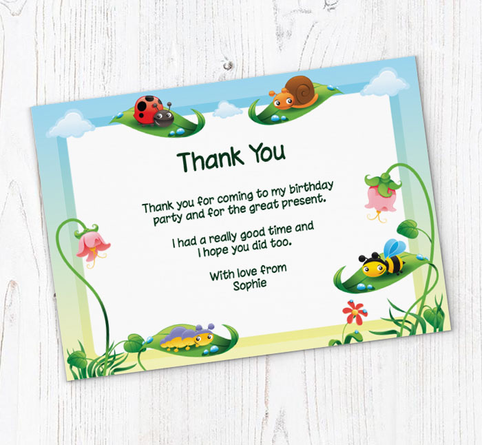 insects thank you cards