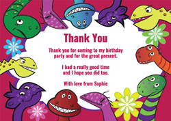 happy snakes thank you cards