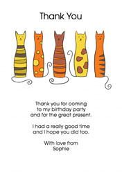 five cats thank you cards