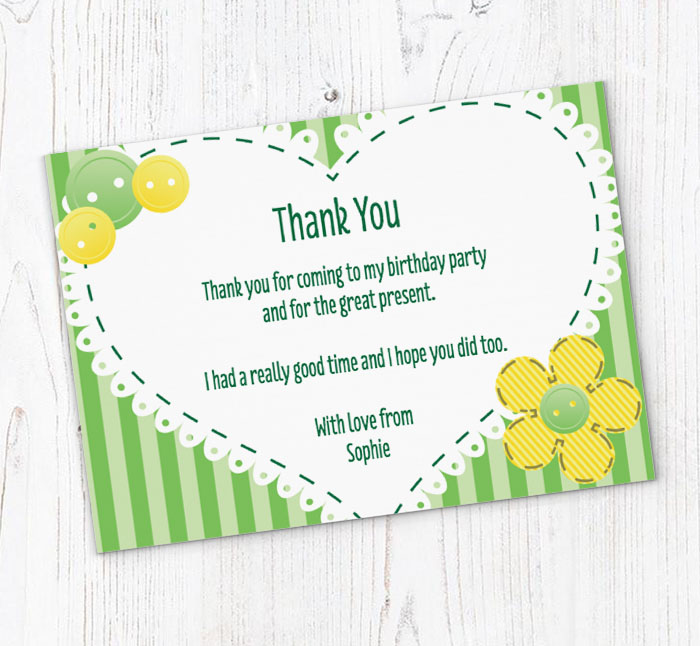 white heart thank you cards