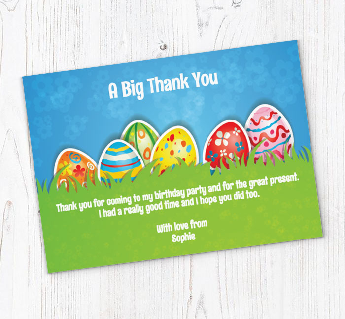 easter egg hunt thank you cards