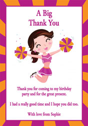cheerleader thank you cards