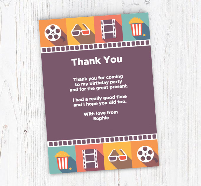 cinema icons thank you cards
