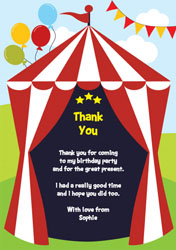 circus thank you cards
