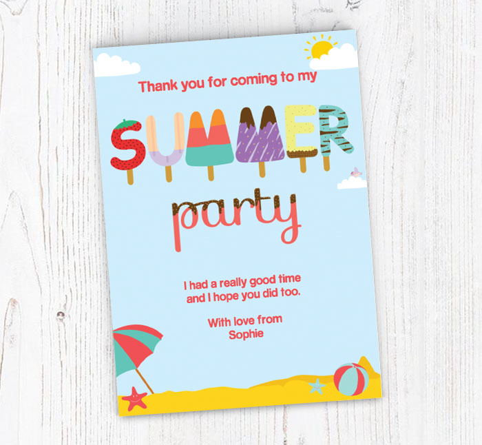 summer thank you cards