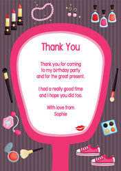 pink mirror thank you cards