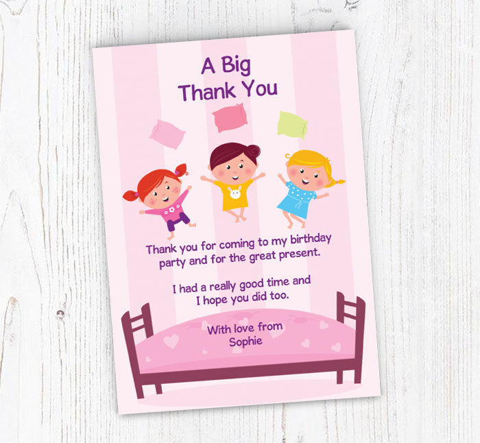 slumber thank you cards