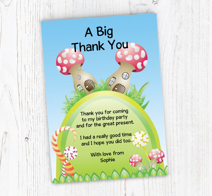 toadstools thank you cards