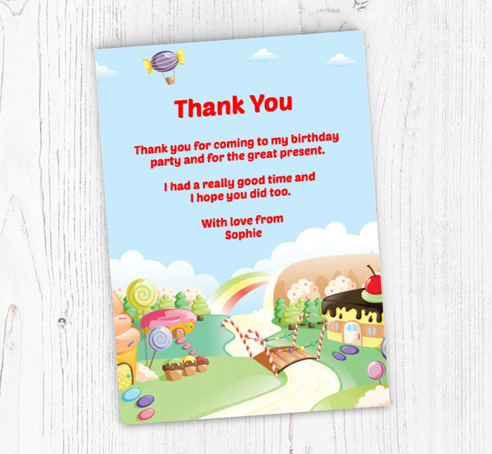 sweet town thank you cards