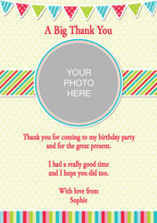 bunting photo thank you cards