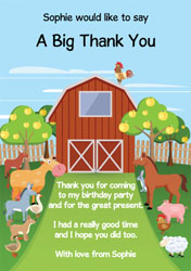 farmyard thank you cards
