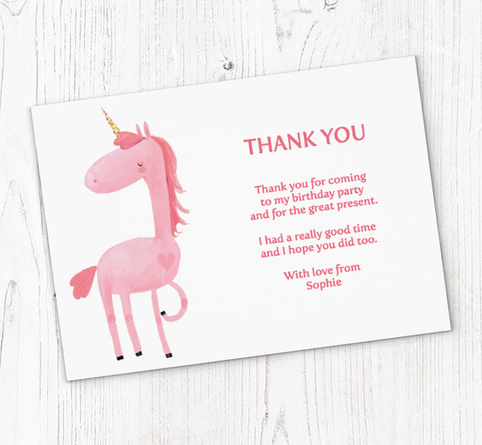 pink-unicorn-thank-you-cards-personalise-online-plus-free-envelopes
