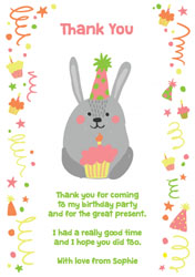 rabbit thank you cards