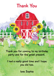 watercolour farm thank you cards