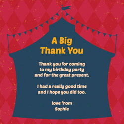 big top thank you cards