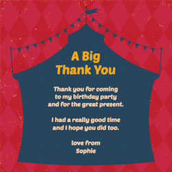 big top thank you cards