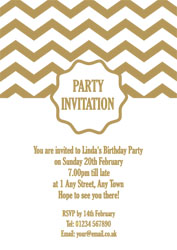 gold foil seal party invitations