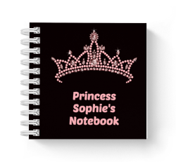 pink tiara mini notebook