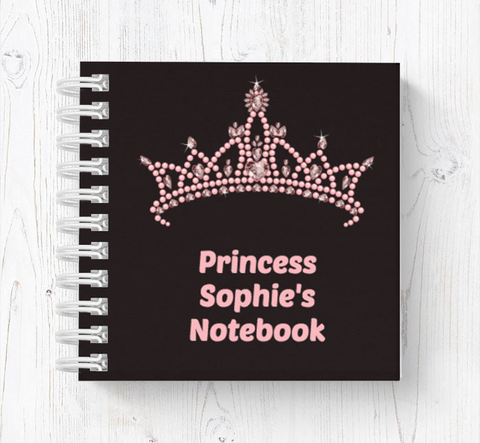 pink tiara mini notebook