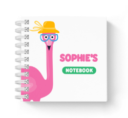 fun flamingo mini notebook