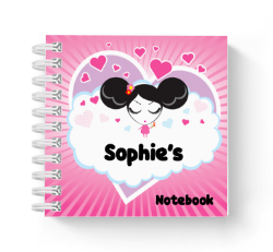 little girl mini notebook