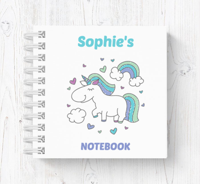 unicorn rainbow mini notebook