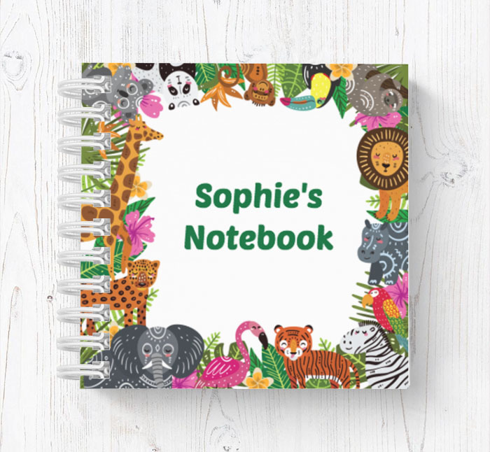 wild animals mini notebook