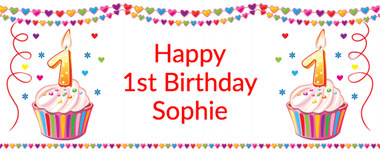 1st birthday party banner