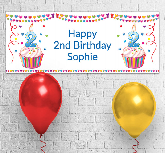 2nd birthday party banner