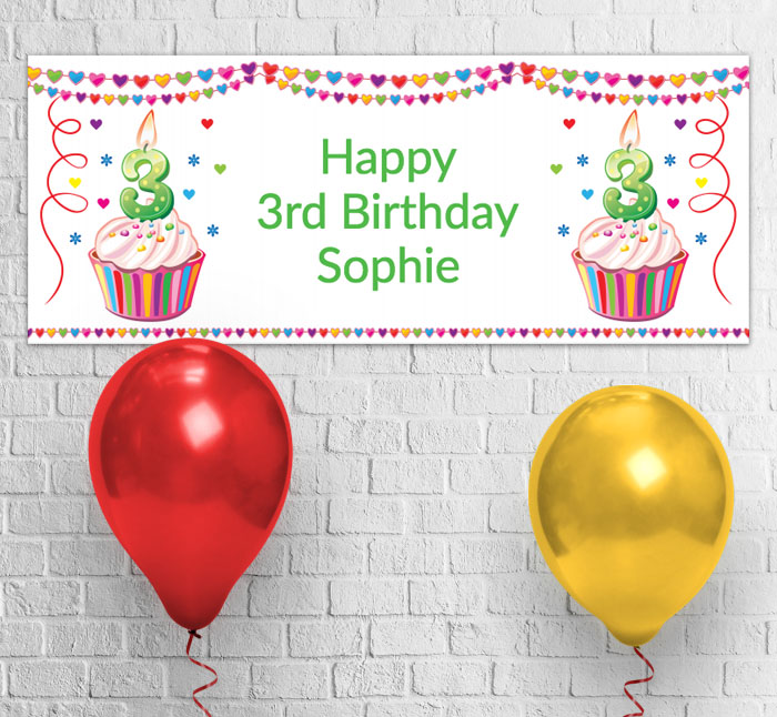 3rd birthday party banner