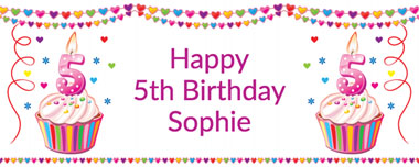 5th birthday party banner