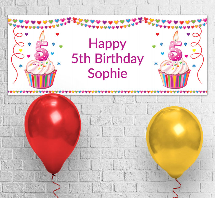 5th birthday party banner