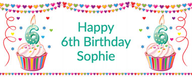 6th birthday party banner