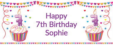 7th birthday party banner