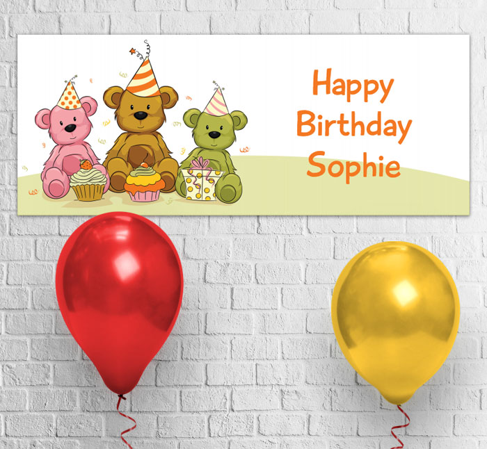 teddy bears picnic party banner