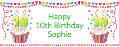 10th birthday party banner