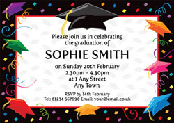 mortar border graduation invitations