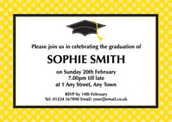 yellow graduation invitations