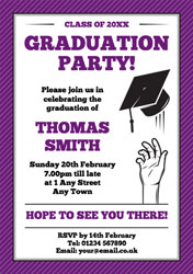purple graduation invitations