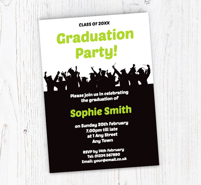 graduation silhouette invitations