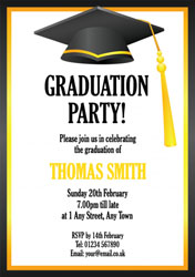 graduation hat invitations