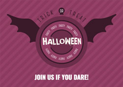 bat wings party invitations