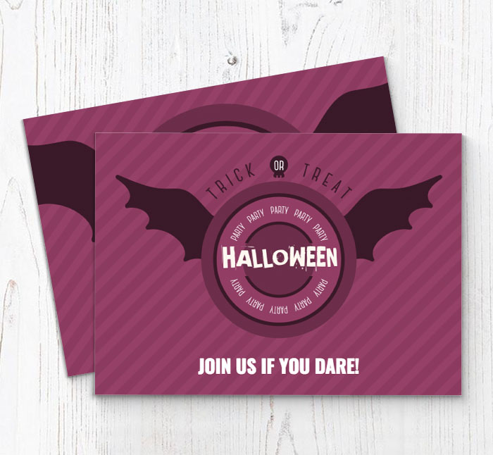 bat wings party invitations