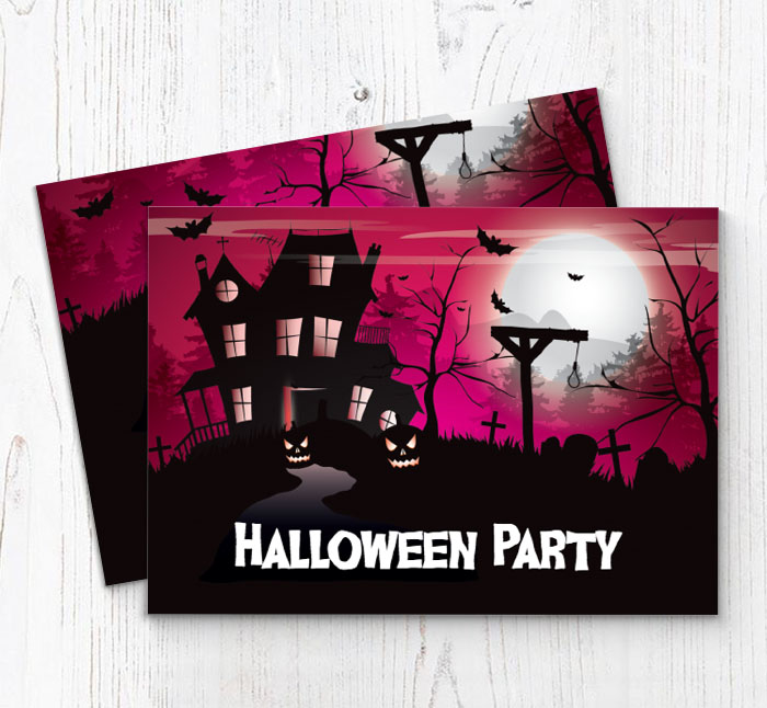 house and gallows invitations